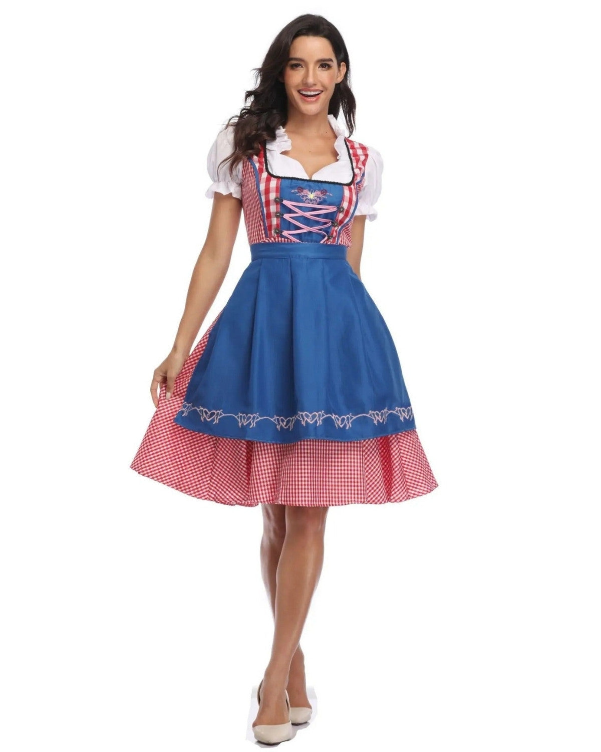 Tenue Oktoberfest femme – set dirndl & lederhose traditionnel festif