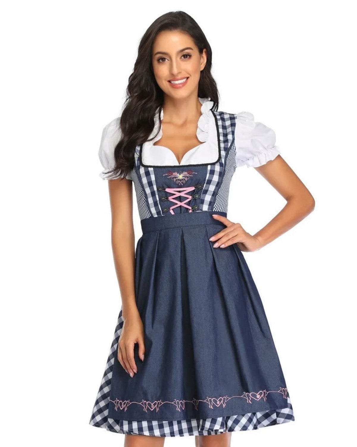 Tenue Oktoberfest femme – set dirndl & lederhose traditionnel festif