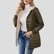 Veste hiver femme casual – doudoune légère et chaude avec poches et fermeture zippée