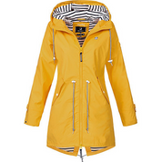 Manteau de pluie long femme – parka imperméable avec capuche élégante