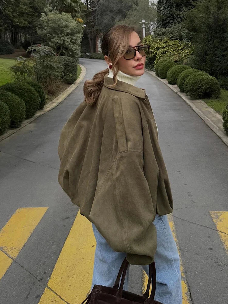 Vero | Veste courte femme effet suède – Coupe relaxed & style tendance