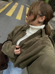 Vero | Veste courte femme effet suède – Coupe relaxed & style tendance