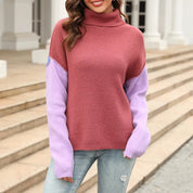 Pull Femme à Blocs de Couleurs – Pièce Tendance, Confortable & Élégante