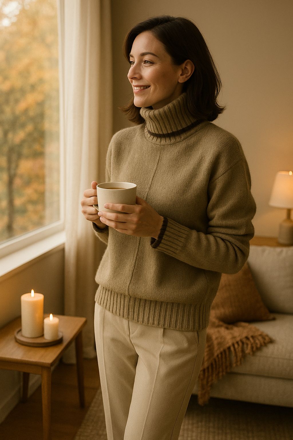 Pull col roulé femme Liv — mix cachemire doux & coupe confortable