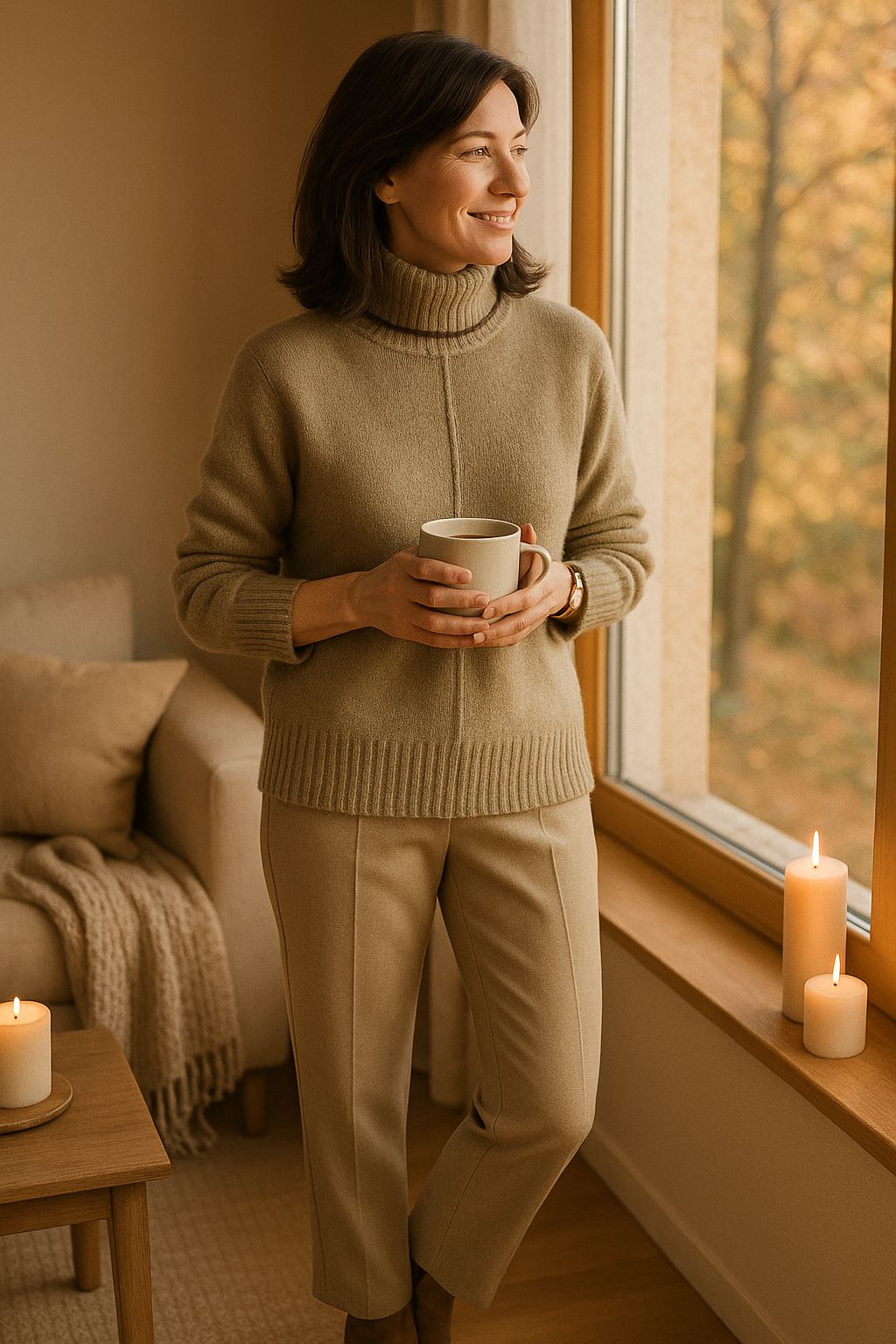 Pull col roulé femme Liv — mix cachemire doux & coupe confortable