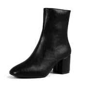 Bottines femme élégantes – bottines à talon moyen avec zip latéral & tige extensible