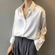 Blouse femme Myra en soie – Classique et élégante à manches longues | Vardi Dante