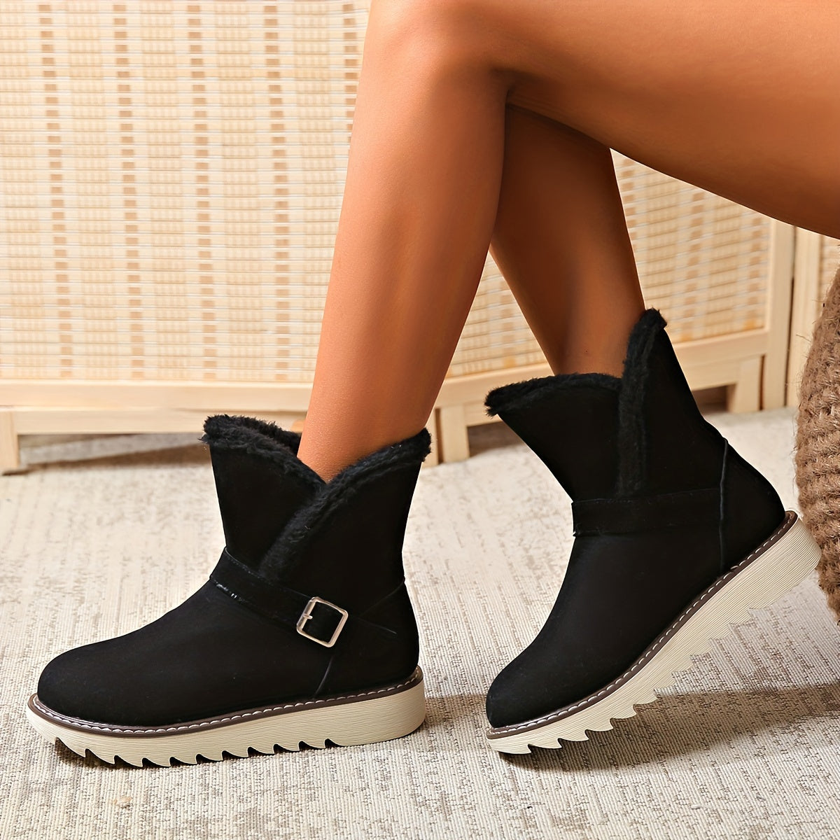 Bottes de neige femme confortables – doublure chaude & semelle antidérapante