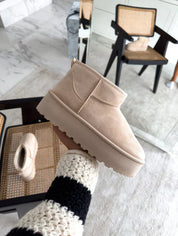 Bottes d’Hiver Femme Autumn – Boots Chaudes avec Doublure en Laine Style UGG