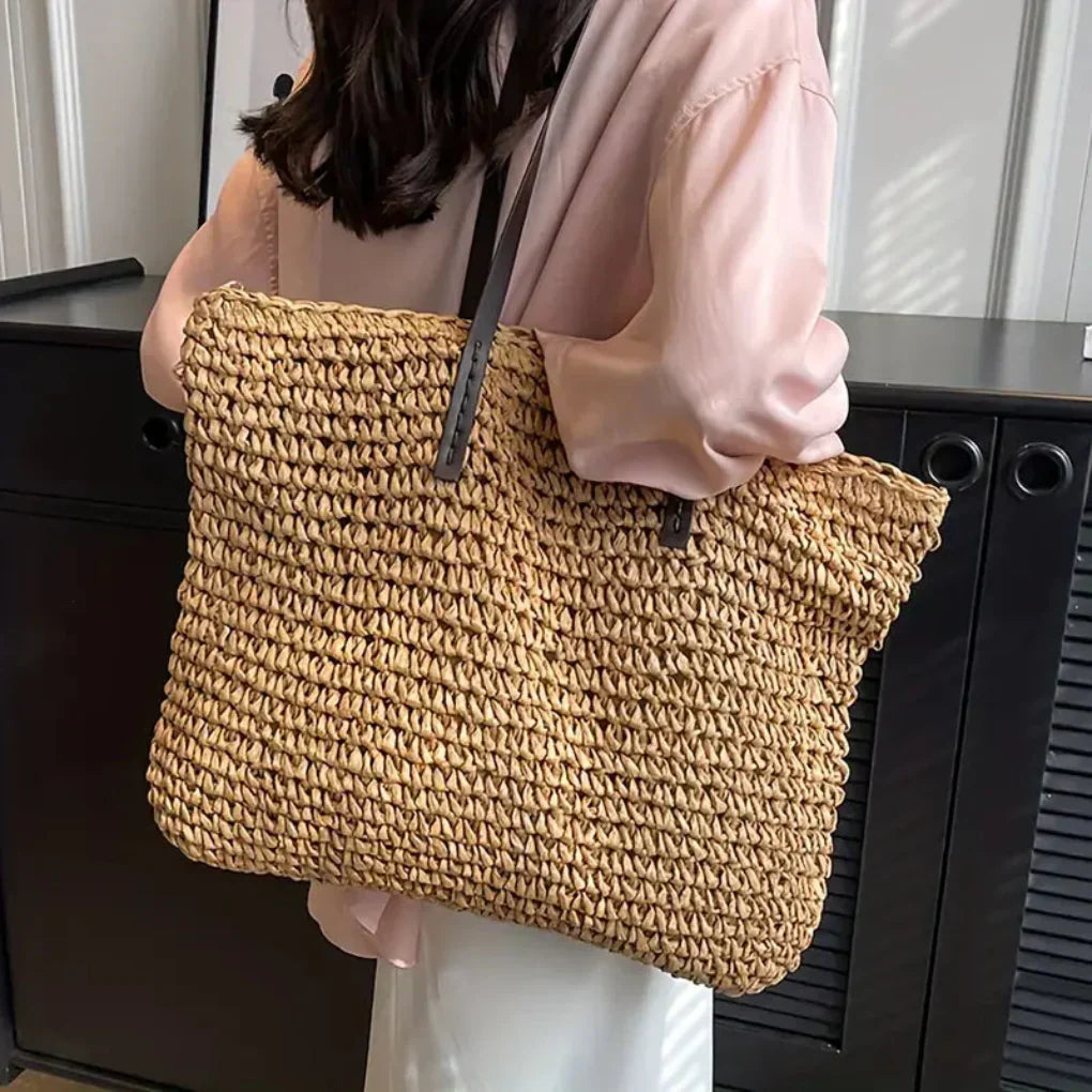 Sac tissé structuré pour femme — grand cabas chic & pratique