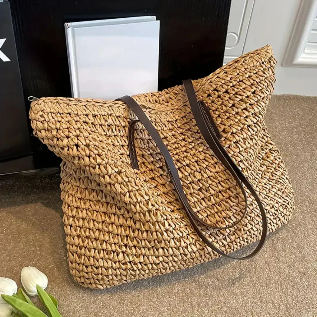 Sac tissé structuré pour femme — grand cabas chic & pratique