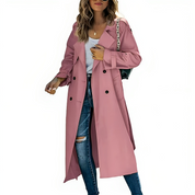 Trench-Coat Élégant pour Femme – Veste Coupe-Vent Chic & Intemporelle