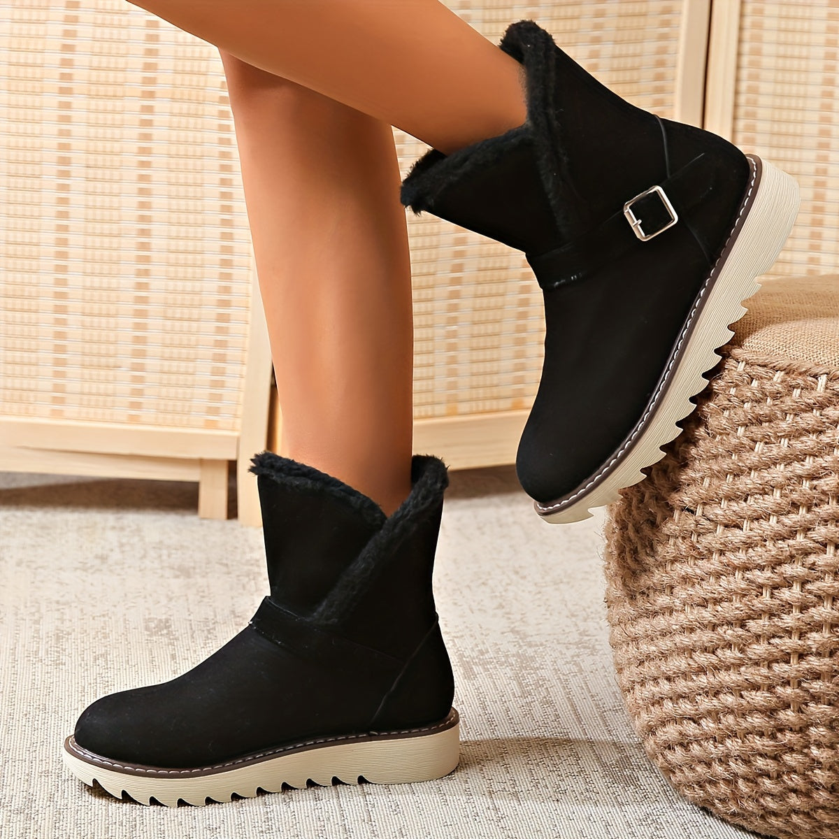 Bottes de neige femme confortables – doublure chaude & semelle antidérapante