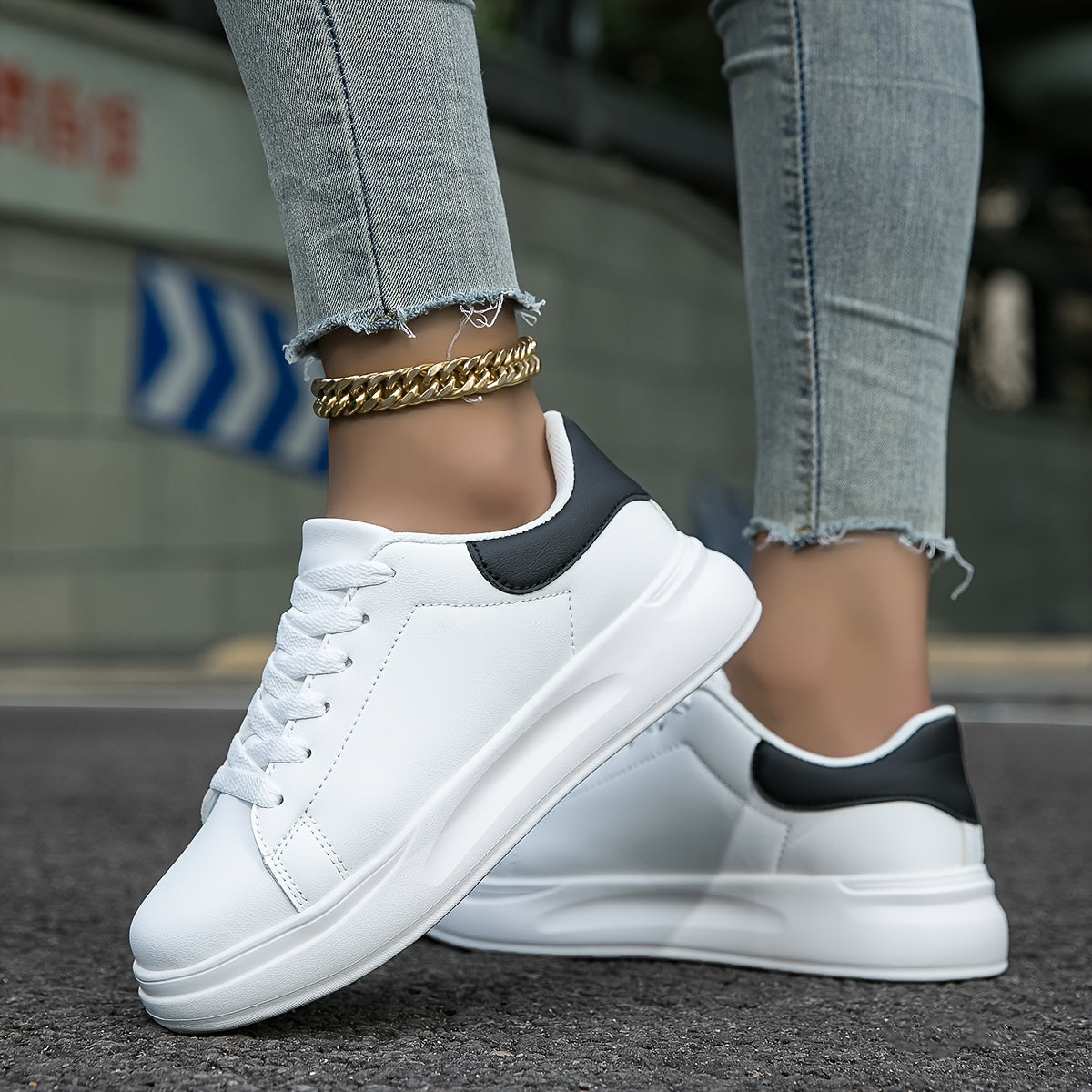 Sneakers orthopédiques blanches femme — confort & soutien
