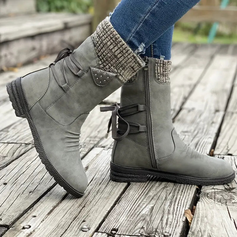 Bottes hiver femme SELINA – chaussures imperméables doublées polaire & semelle antidérapante