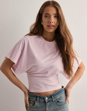 Top femme DAHLIA – T-shirt manches larges tendance en coton mixte