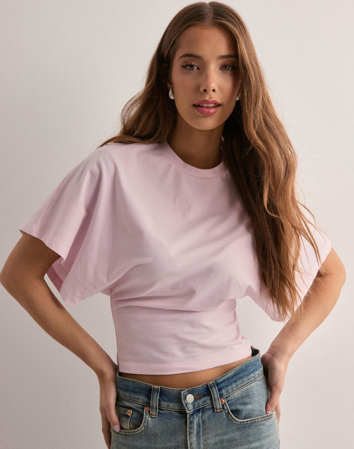 Top femme DAHLIA – T-shirt manches larges tendance en coton mixte