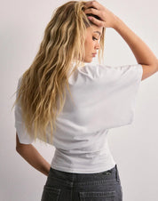 Top femme DAHLIA – T-shirt manches larges tendance en coton mixte