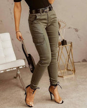 Jean Cargo Femme – Pantalon Tendance avec Poches Utiles & Coupe Confortable