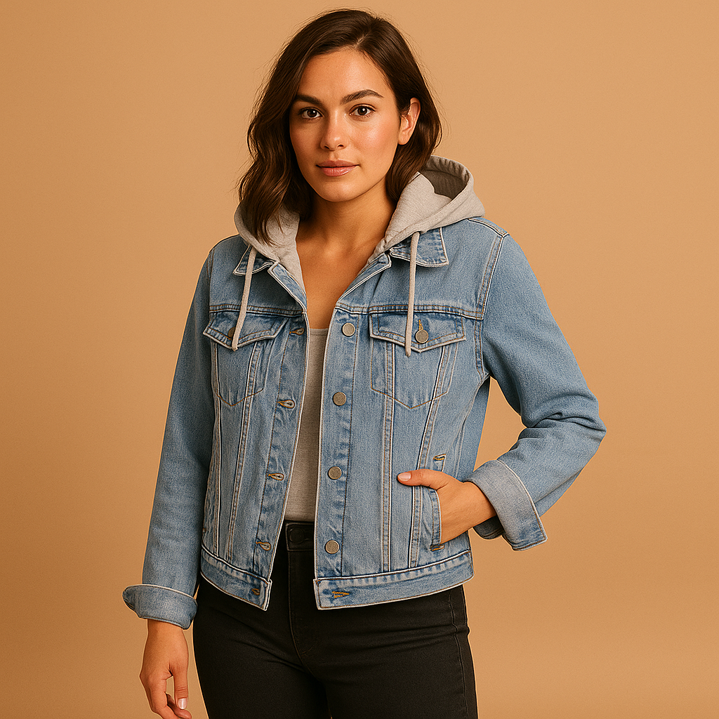 Veste en jean femme Yara à capuche – légère et tendance été