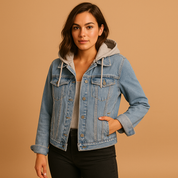 Veste en jean femme Yara à capuche – légère et tendance été