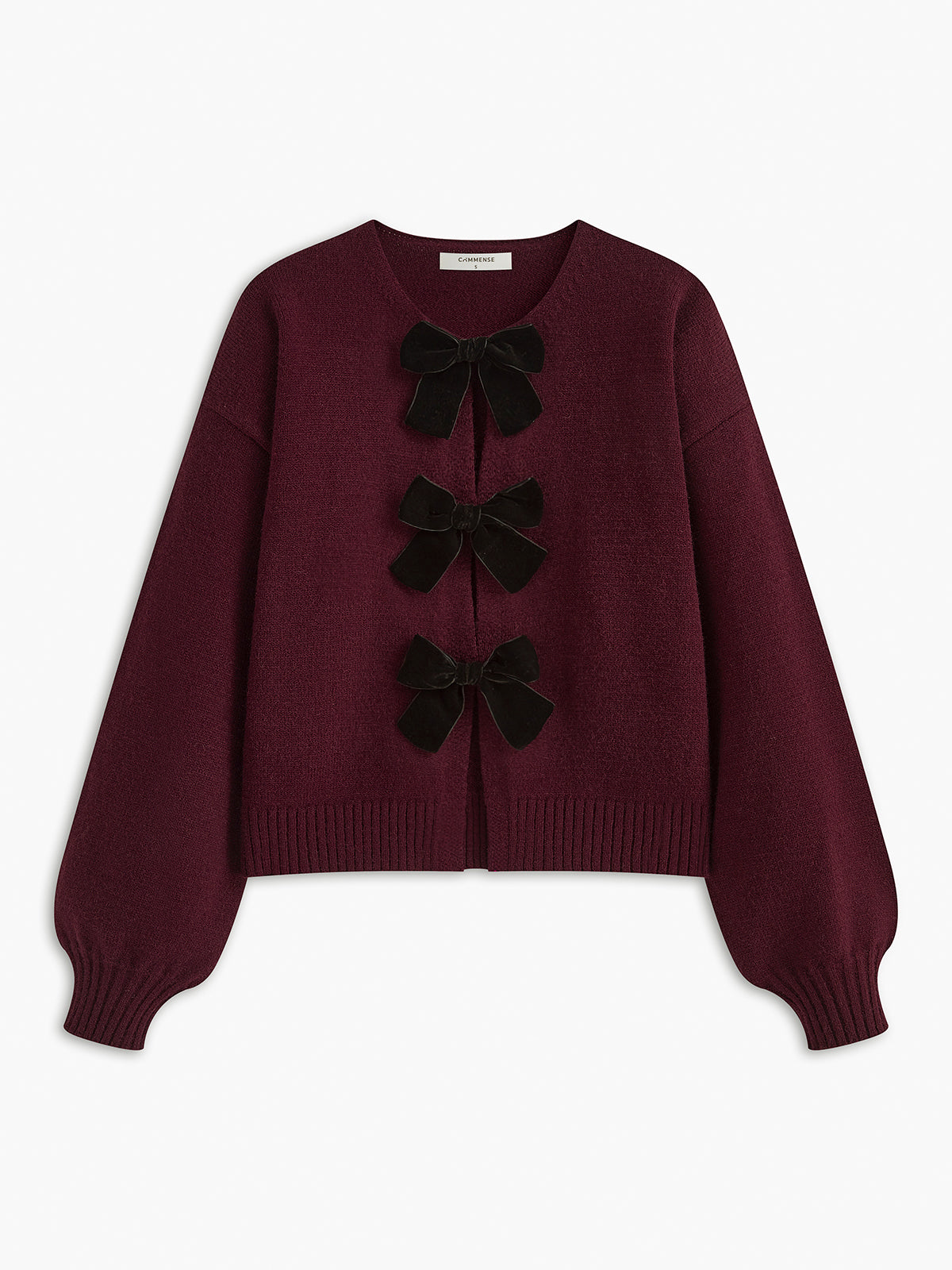 pull automne femme LUCILLE – maille douce, nœud velours & manches lanternes tendance