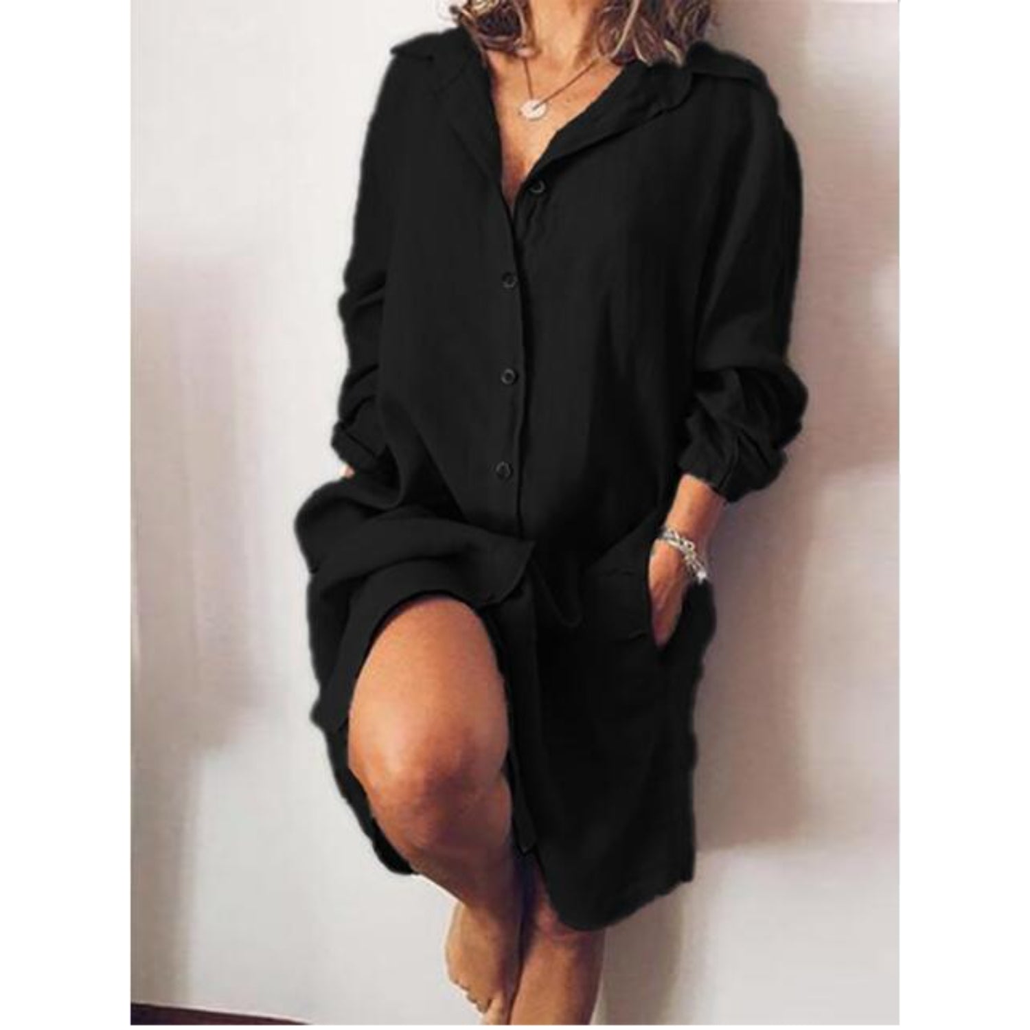 Marlene | Blouse longue en lin femme – Coupe fluide & style intemporel