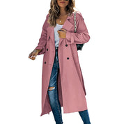 Trench-coat long femme – coupe cintrée & design intemporel mi-saison