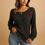 Marije | Pull Femme en Maille à Manches Longues – Élégant, Doux & Confortable