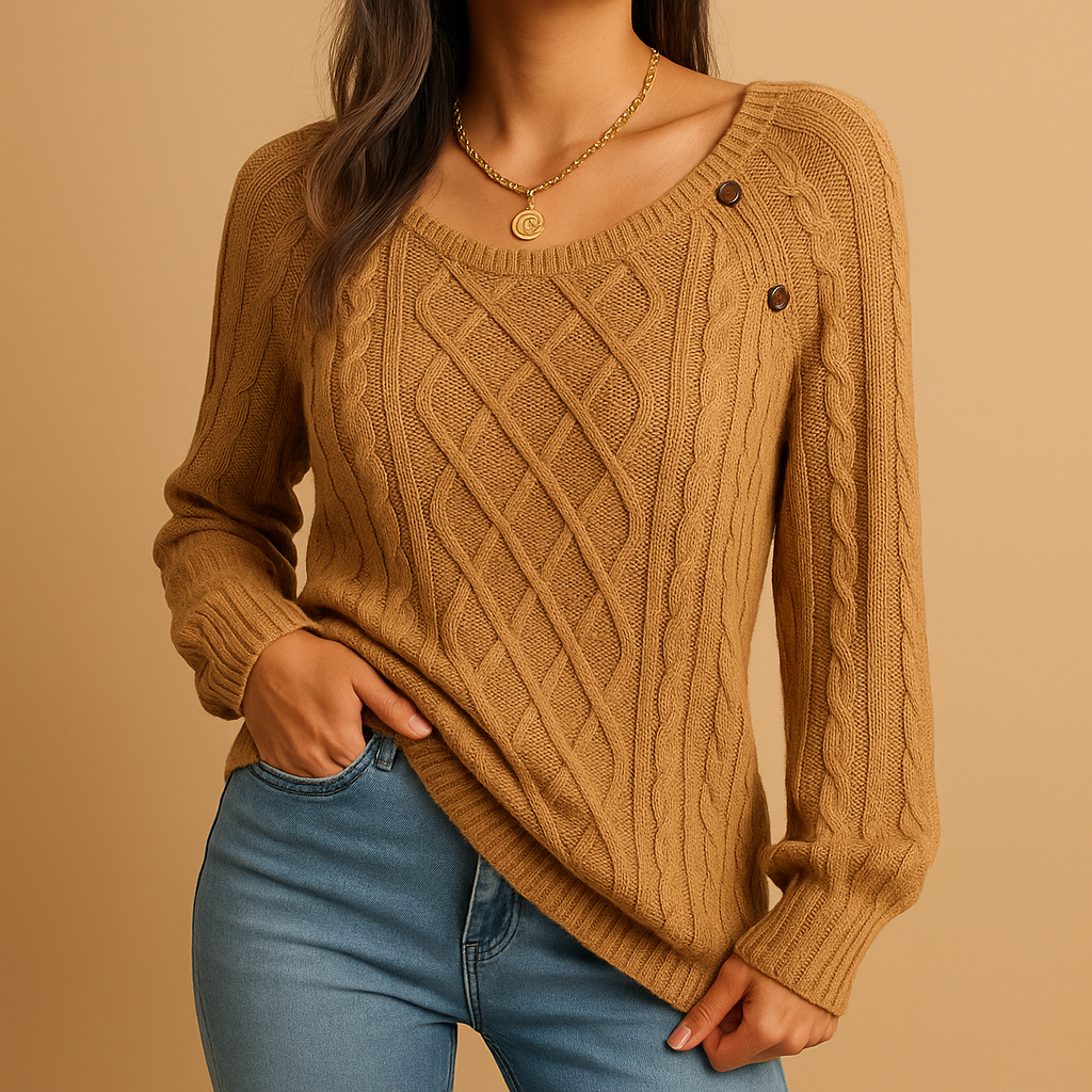 Marije | Pull Femme en Maille à Manches Longues – Élégant, Doux & Confortable