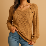 Marije | Pull Femme en Maille à Manches Longues – Élégant, Doux & Confortable