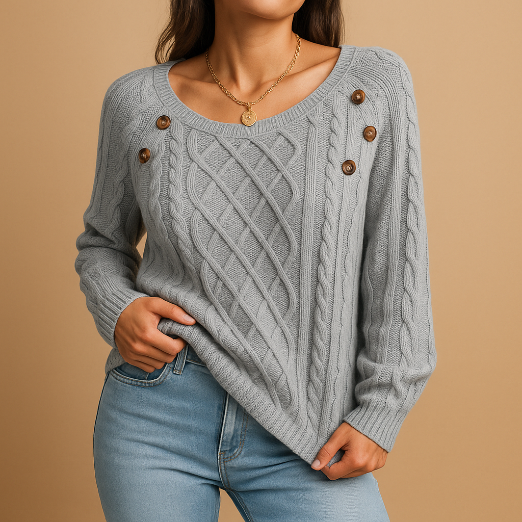 Marije | Pull Femme en Maille à Manches Longues – Élégant, Doux & Confortable