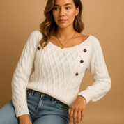 Marije | Pull Femme en Maille à Manches Longues – Élégant, Doux & Confortable
