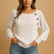 Marije | Pull Femme en Maille à Manches Longues – Élégant, Doux & Confortable