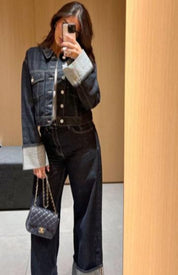 Ensemble Denim Femme GEMMA – Top & Pantalon Bleu Coordonné