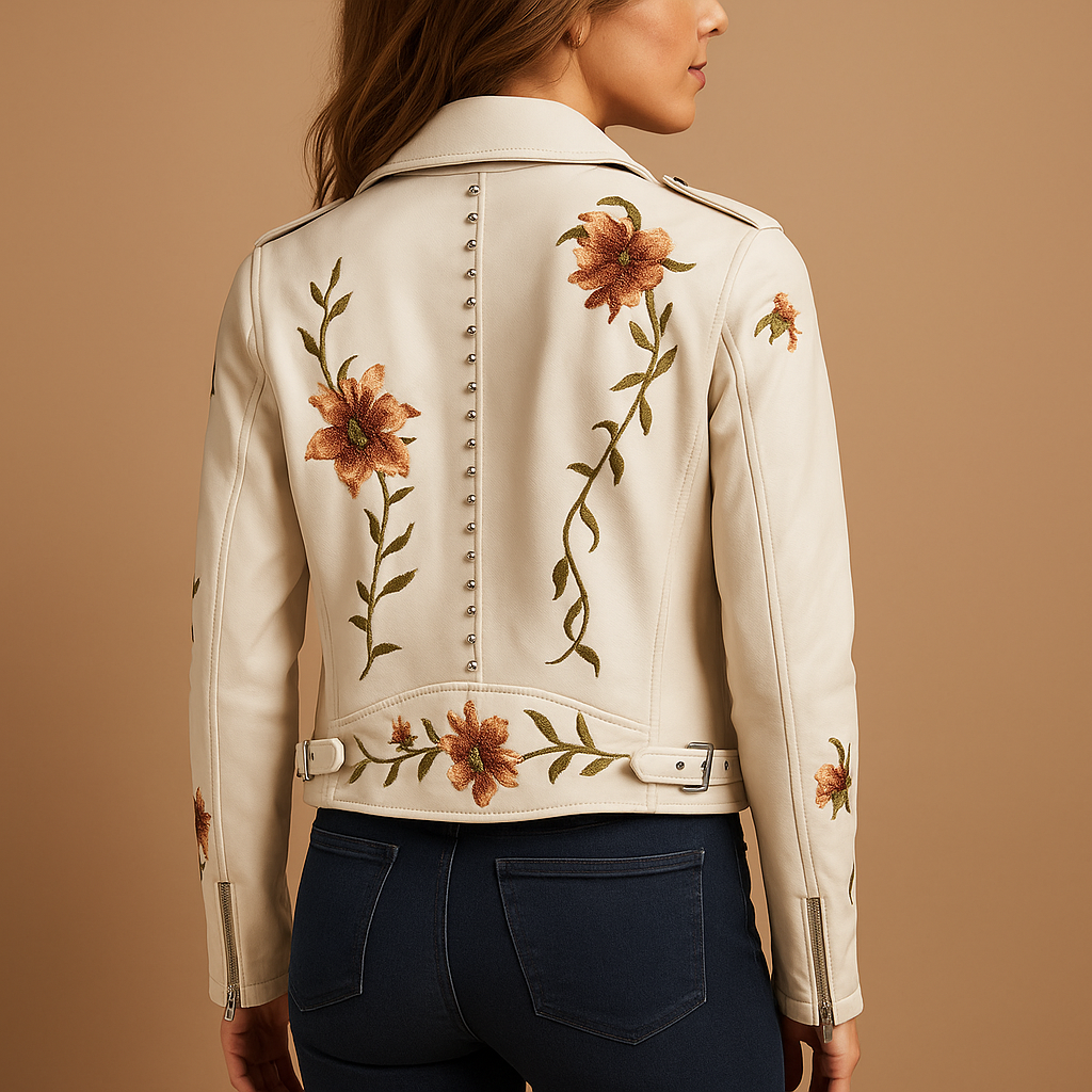 Veste femme Yara en cuir véritable – Coupe cintrée et silhouette élégante