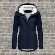 Manteau femme hiver Anne – manteau chaud avec capuche & tissu déperlant