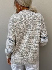 Pull islandais femme en laine – Tricot d’hiver scandinave avec motif nordique