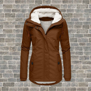 Manteau femme hiver Anne – manteau chaud avec capuche & tissu déperlant