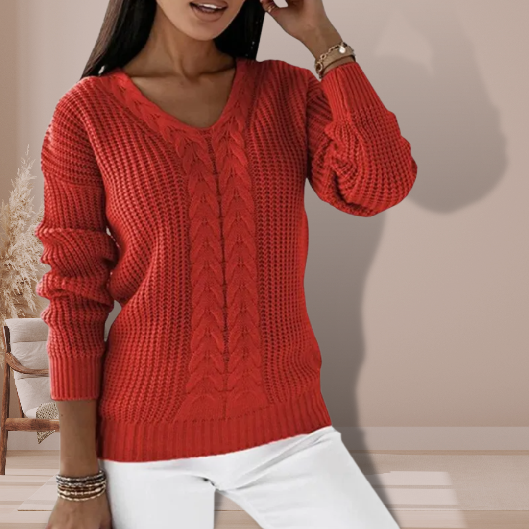 Pull femme Oriana en maille – Style scandinave doux et élégant
