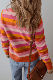 pull femme JOSIE – maille colorée à rayures tendance & coupe confortable