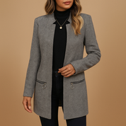 Manteau long femme Evelien – Veste casual imprimée à coupe confortable