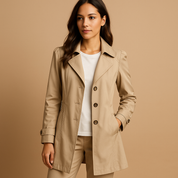 Elvira | Manteau de Pluie Long Élégant pour Femme – Imperméable, Coupe-vent & Respirant