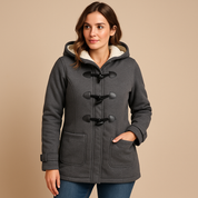 Manteau long femme Marije avec capuche – Chaud, coupe élégante et coupe-vent