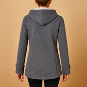 Manteau long femme Marije avec capuche – Chaud, coupe élégante et coupe-vent