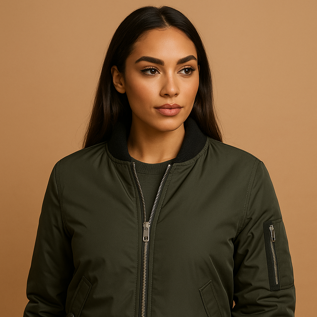 Bomber léger femme Yara – Veste d’été avec zip et poches latérales