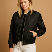 Bomber léger femme Yara – Veste d’été avec zip et poches latérales