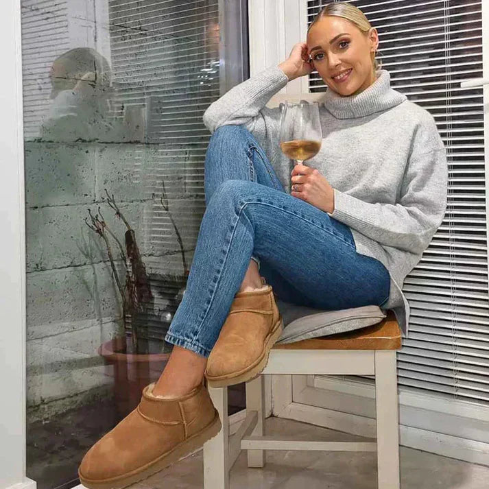 Bottines Femme DORA – Mini Boots Chaudes à Doublure & Semelle Antidérapante