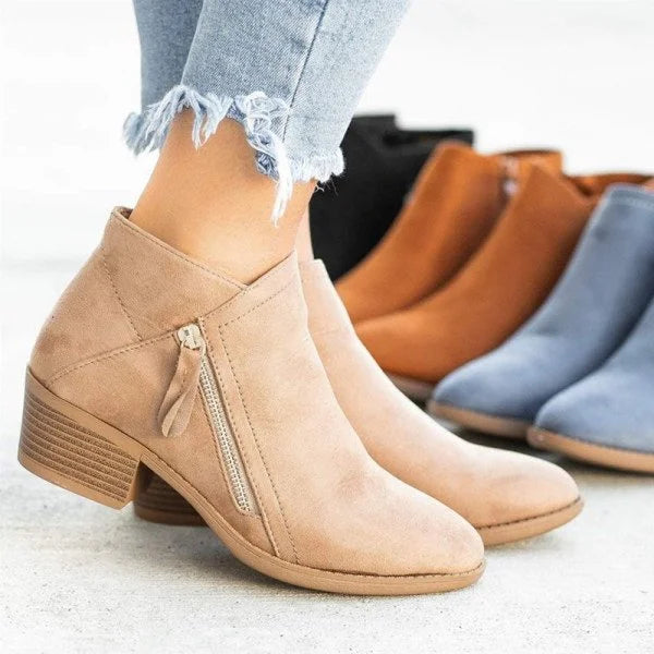 Bottines orthopédiques femme Luca — cuir véritable & confort avec soutien voûte