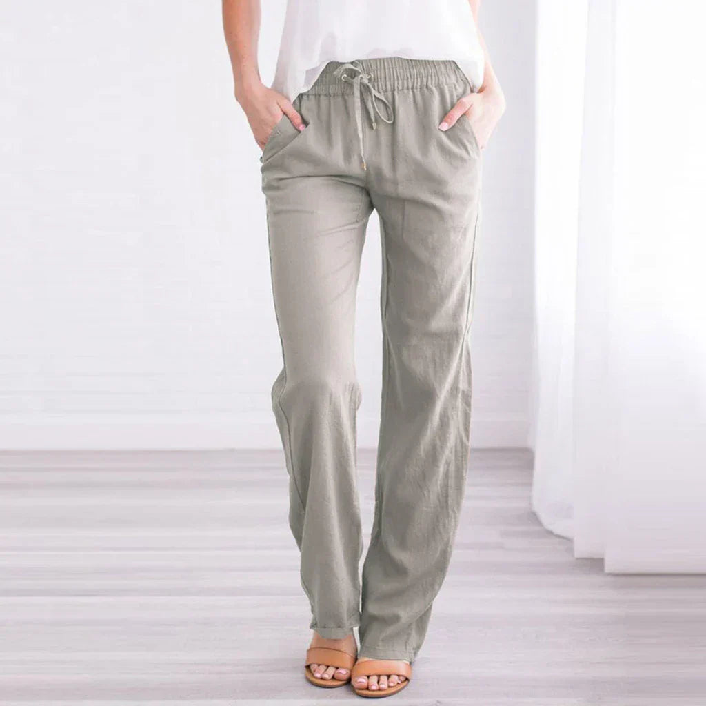 Pantalon léger Neeltje femme – coupe relaxed, tissu respirant